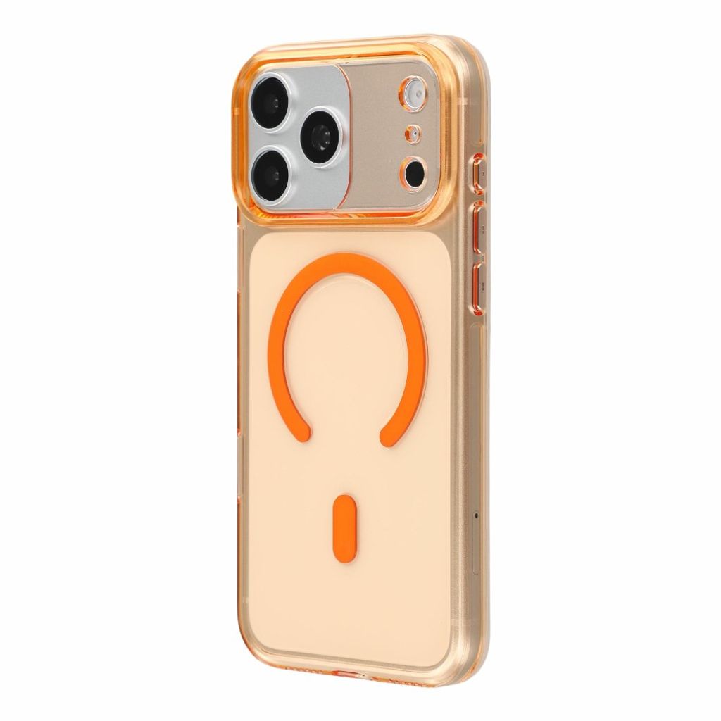 JAUCASE iPhone 18 Pro Max/17 Pro Max MagSafe Kuori - Läpinäkyvä/oranssi