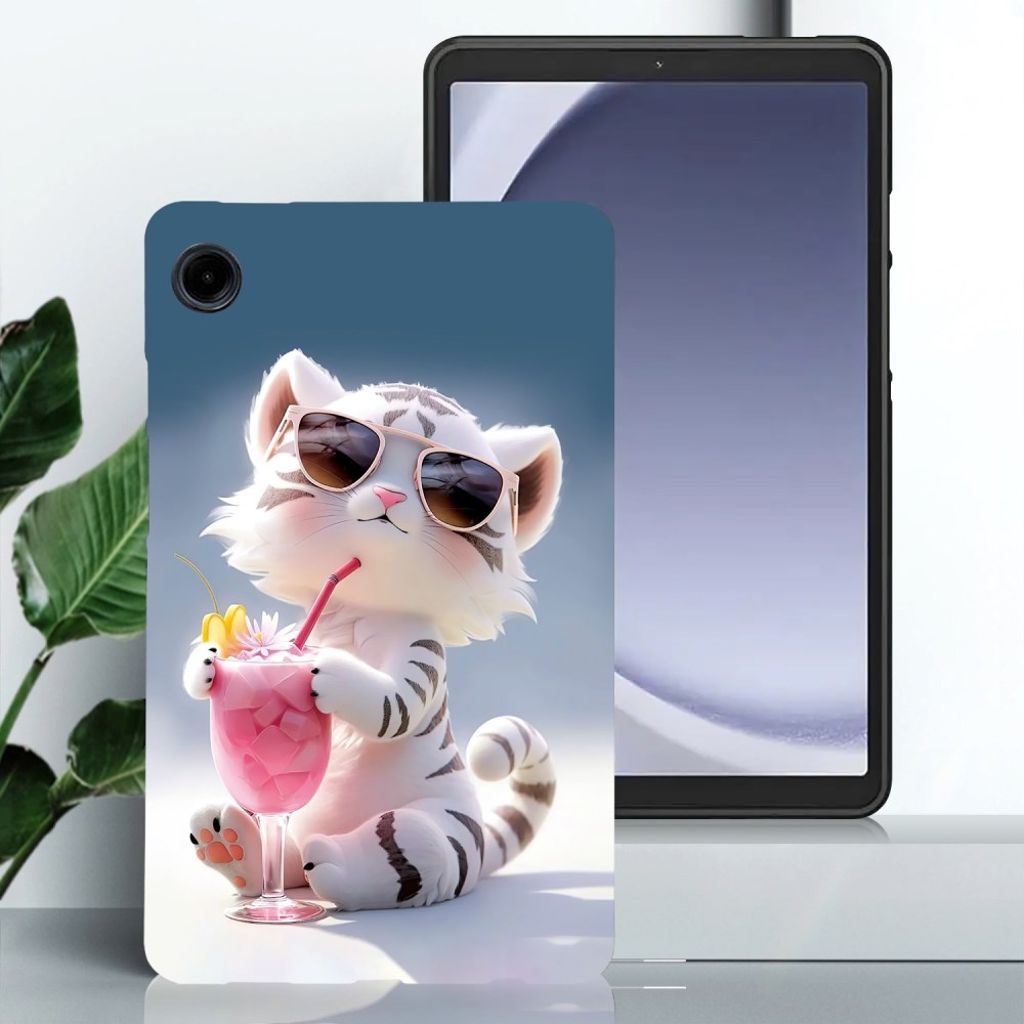 Samsung Galaxy Tab A11/A9 Cover med tryk - Tiger