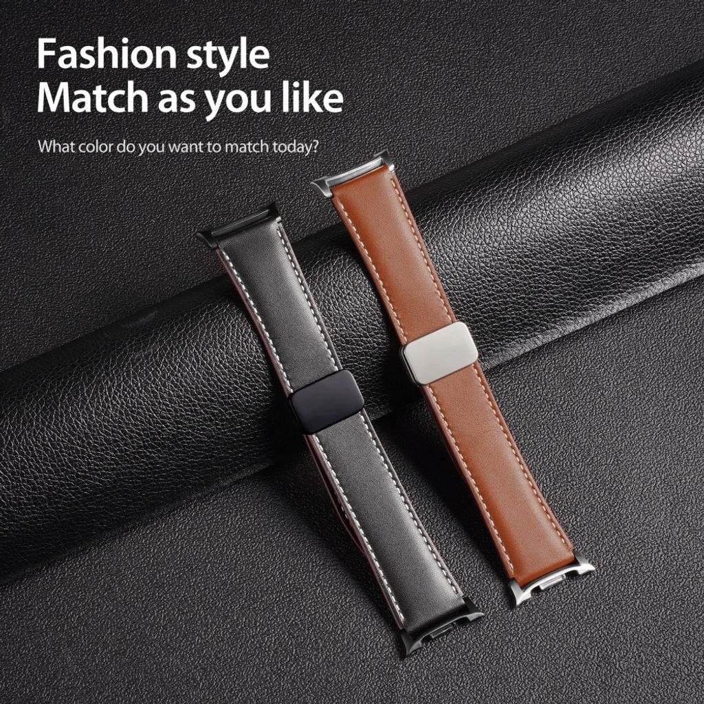 DUX DUCIS Samsung Galaxy Watch8/8 Classic Klokkereim i ekte skinn – brun