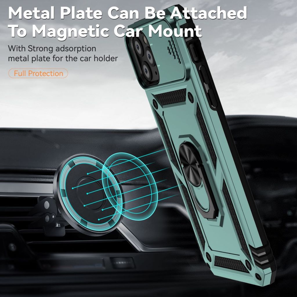 iPhone 11 Pro Cover med Ringholder - Grøn