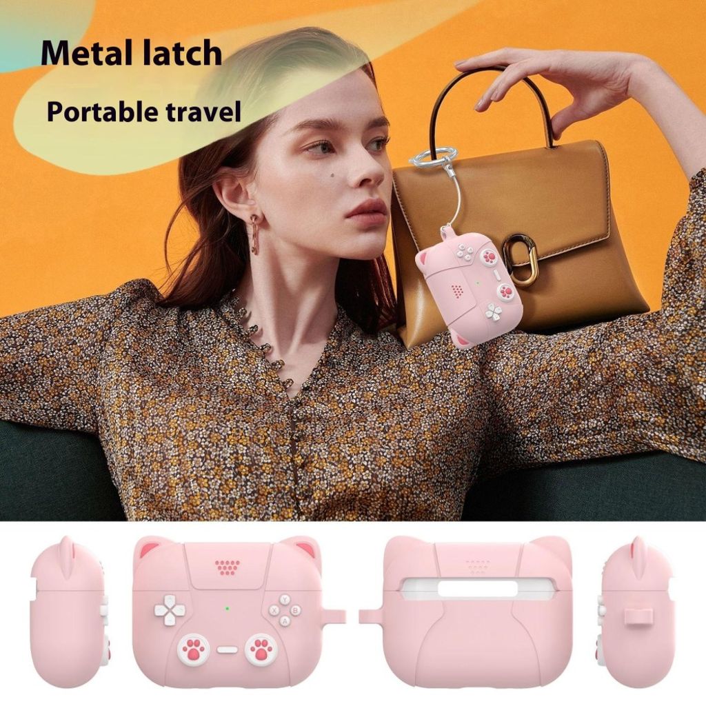 Apple AirPods Pro 3 Etui Spilkonsol Kat - Lilla