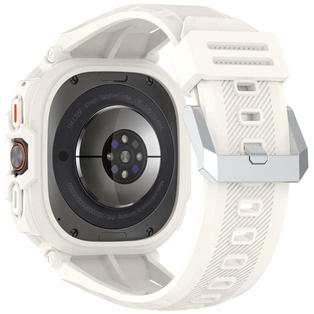 Samsung Galaxy Watch Ultra/Ultra2 silikon klokkerem med deksel - Starlight
