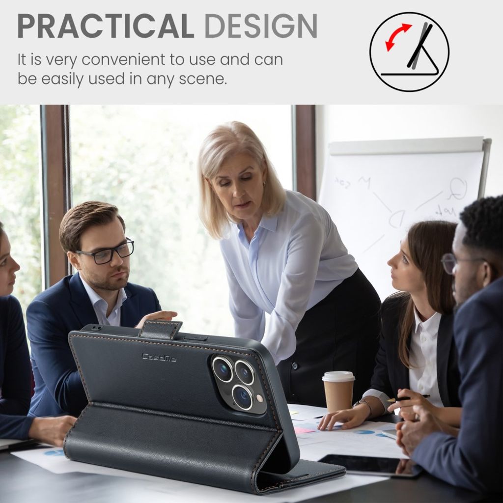 CASEME iPhone 15 Pro Max Kotelo Korttipaikka - Musta