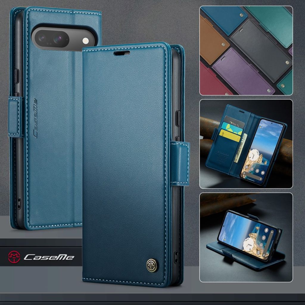 CASEME Google Pixel 10 Pro / 10 / 9 Pro / 9 Kotelo Korttipaikka - Sininen