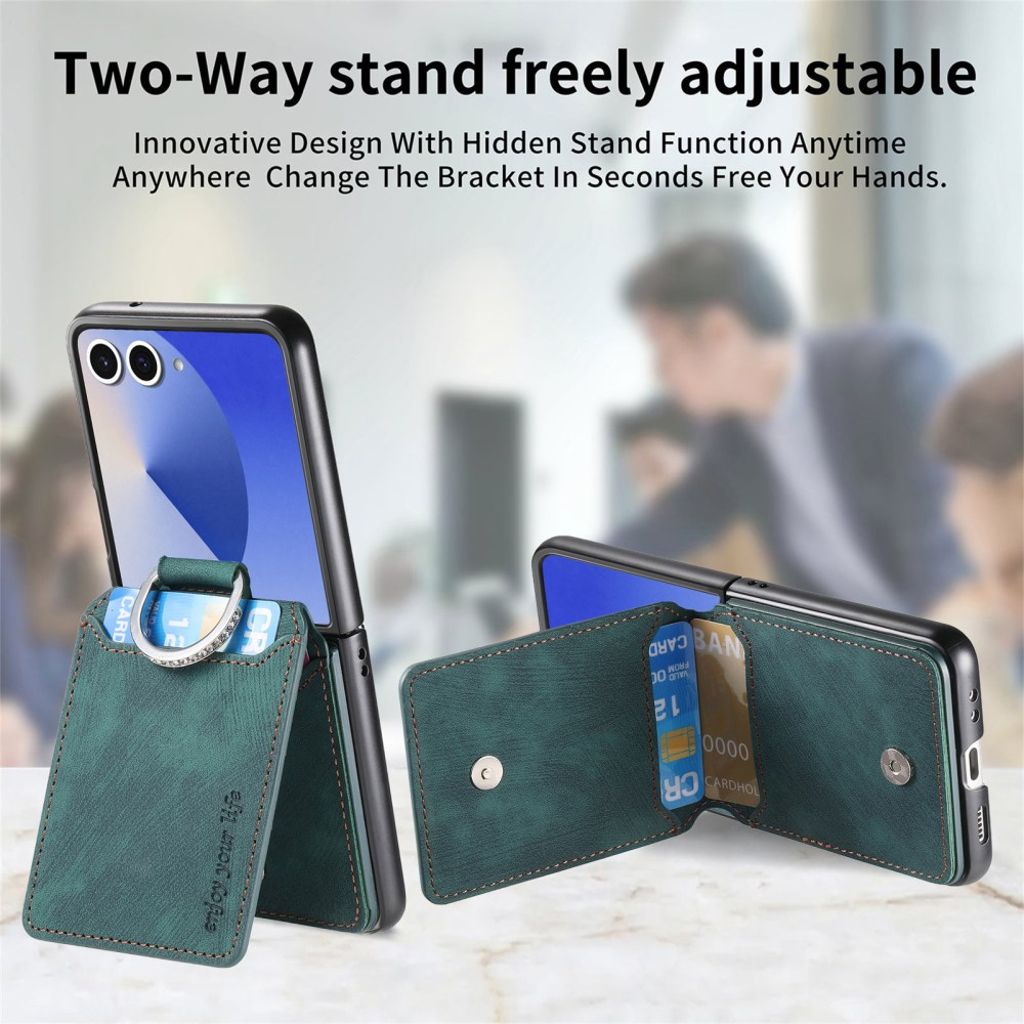 Samsung Galaxy Z Flip7 5G Cover med Ringholder - Grøn