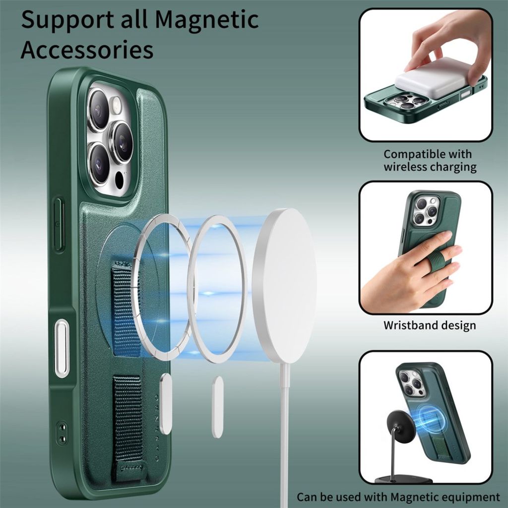 CASENEO iPhone 16 Pro Deksel med MagSafe - Grønn