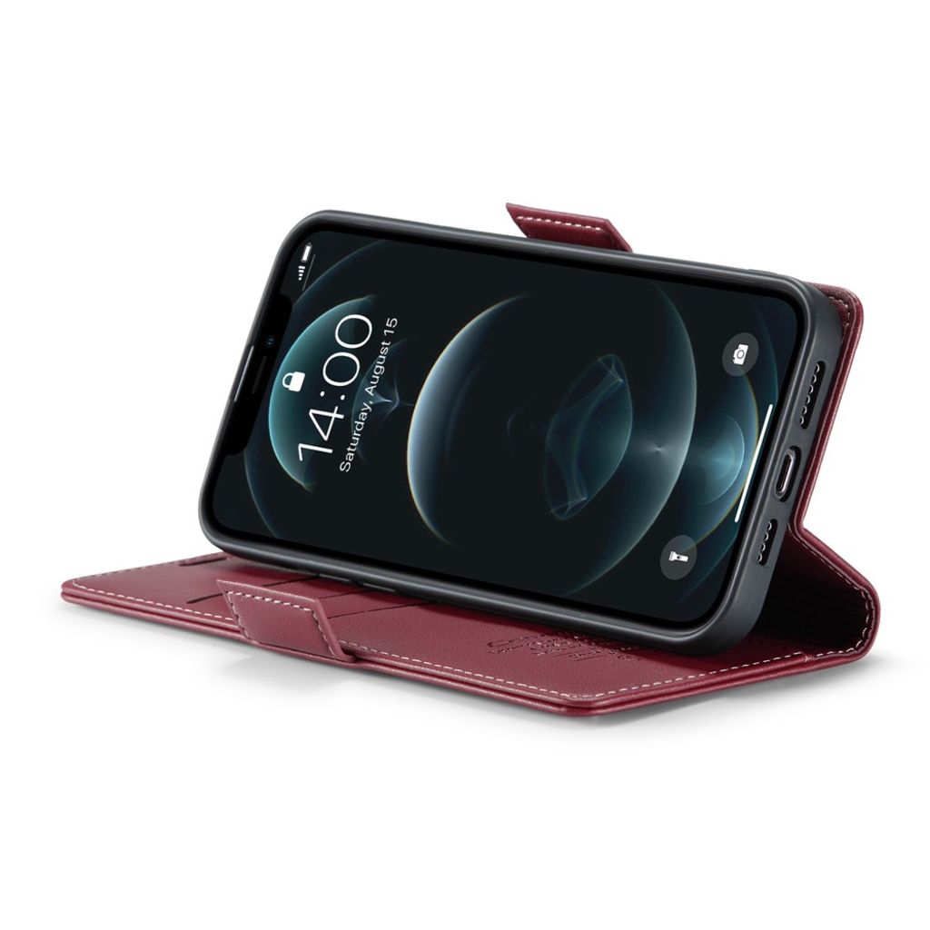 CASEME iPhone 12 Pro Max Etui med Kortplads - Rød