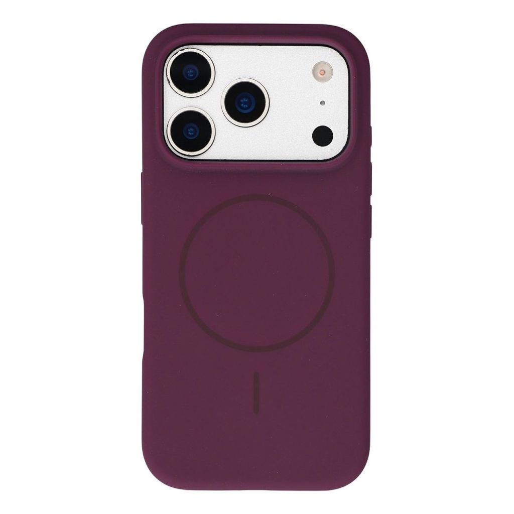 X-LEVEL iPhone 18 Pro Max/17 Pro Max MagSafe kuori silikonista - Cherry Red