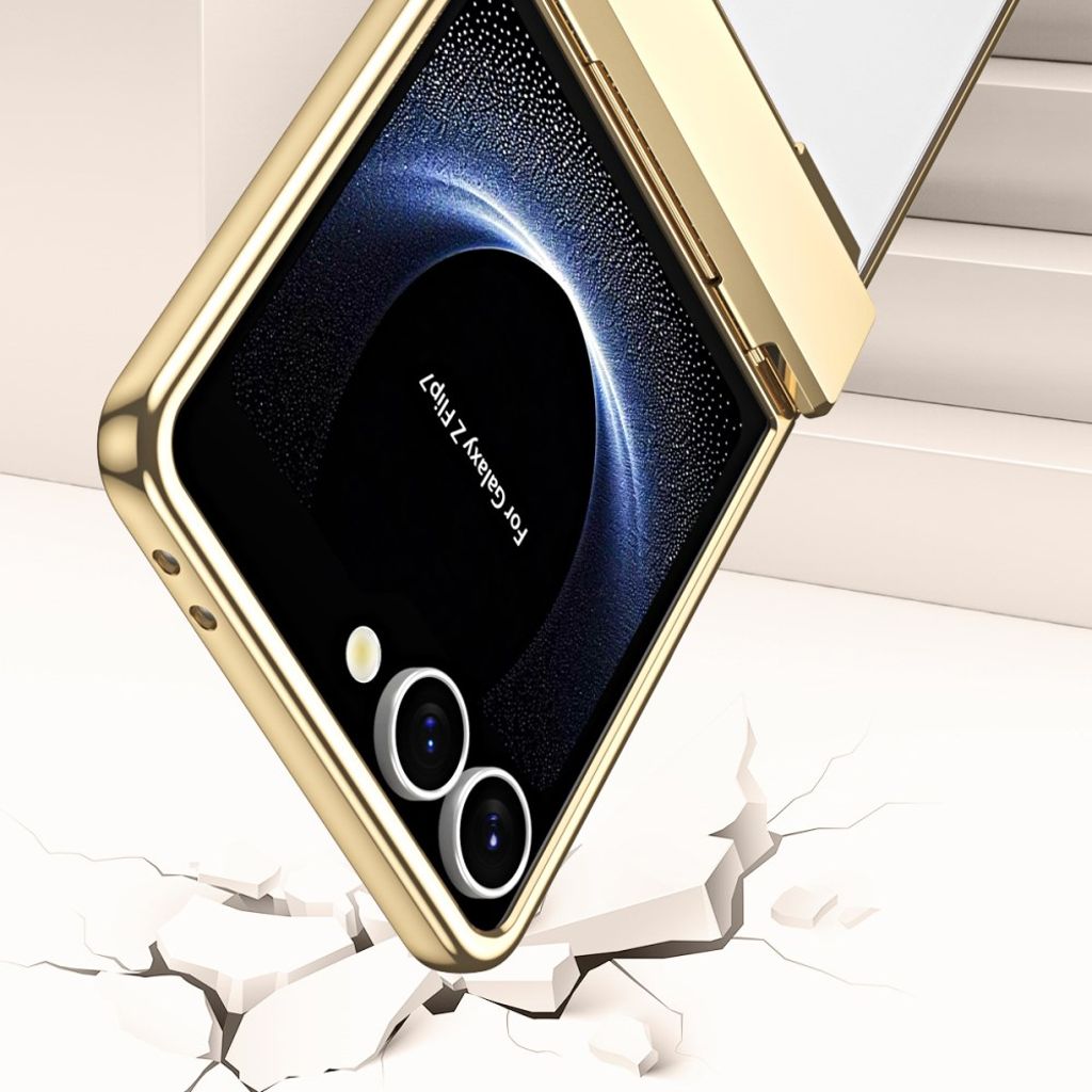 Samsung Galaxy Z Flip7 5G skal med skärmskydd - Gul