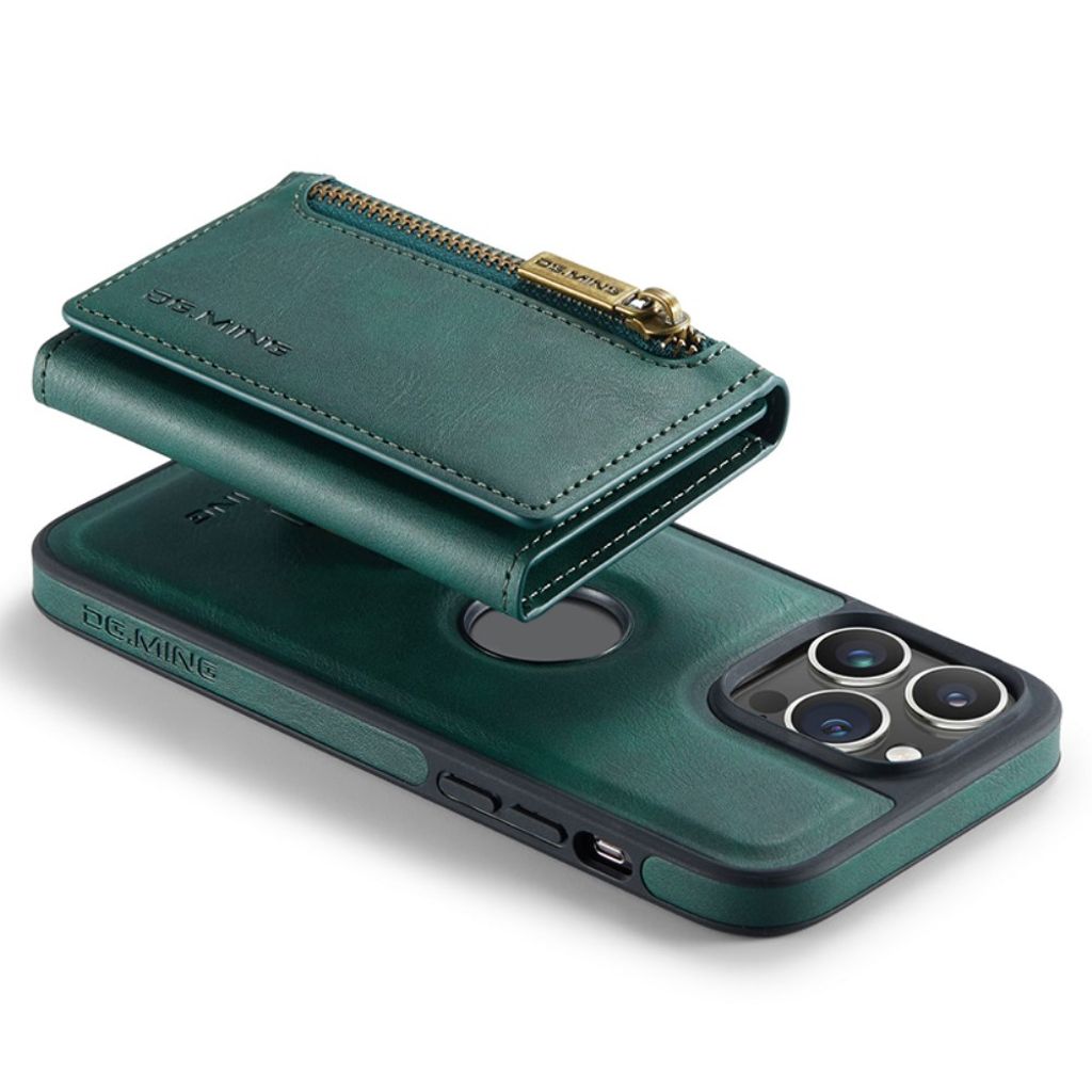 DG.MING iPhone 13 Pro Max Lompakkokuori RFID-esto Irrotettava - Vihreä