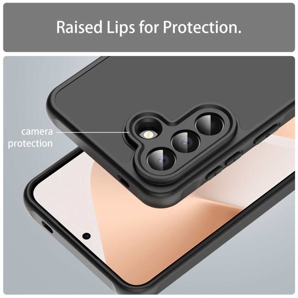 Samsung Galaxy A57 5G Cover Frostet Gennemsigtig - Sort