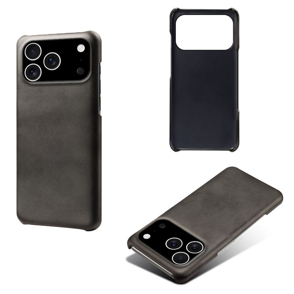 iPhone 18 Pro/17 Pro Deksel i PU-skinn - Svart