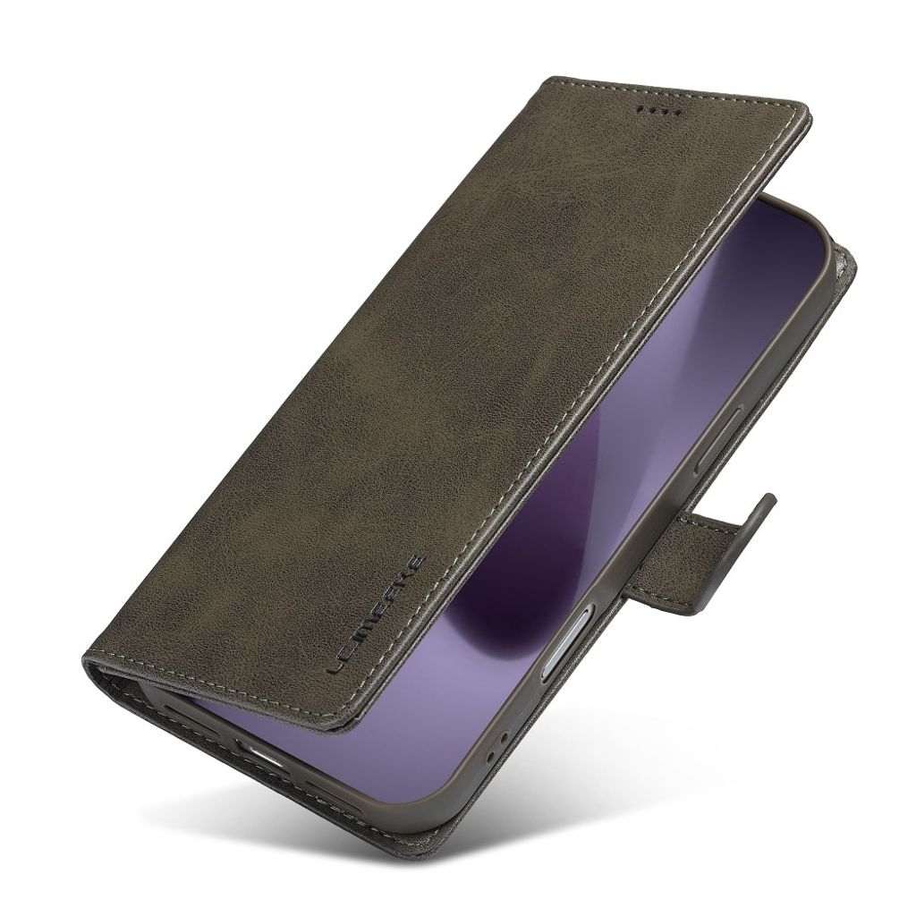 LC.IMEEKE iPhone 17 Pro Max Wallet Cover with Stand - Grey