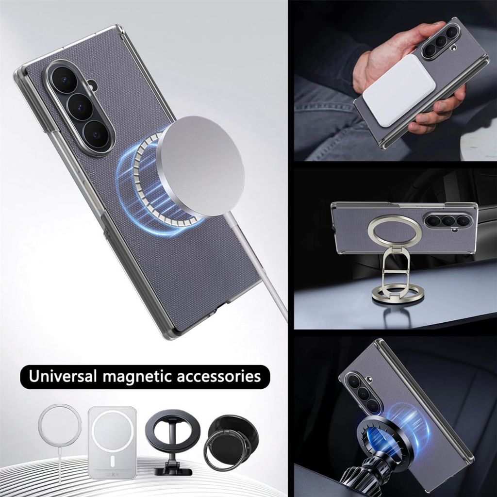 Samsung Galaxy Z Fold8 Ultra MagSafe Kuori PU-nahkaa - Violetti