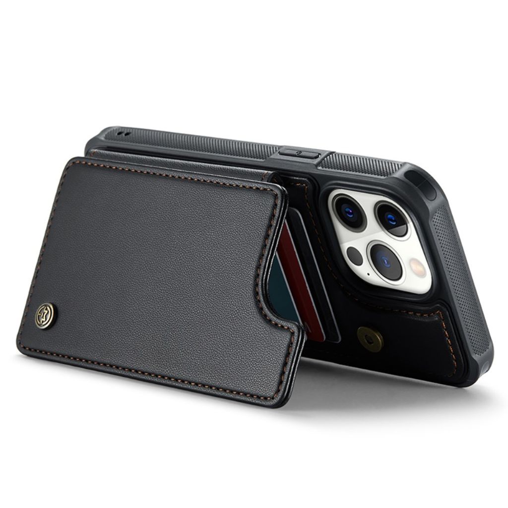 CASEME iPhone 12 Pro Max Cover med Pung - Sort