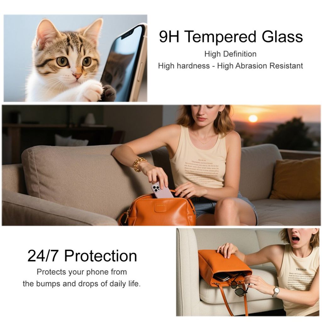 IMAK iPhone Fold -näytönsuoja karkaistusta lasista - läpinäkyvä