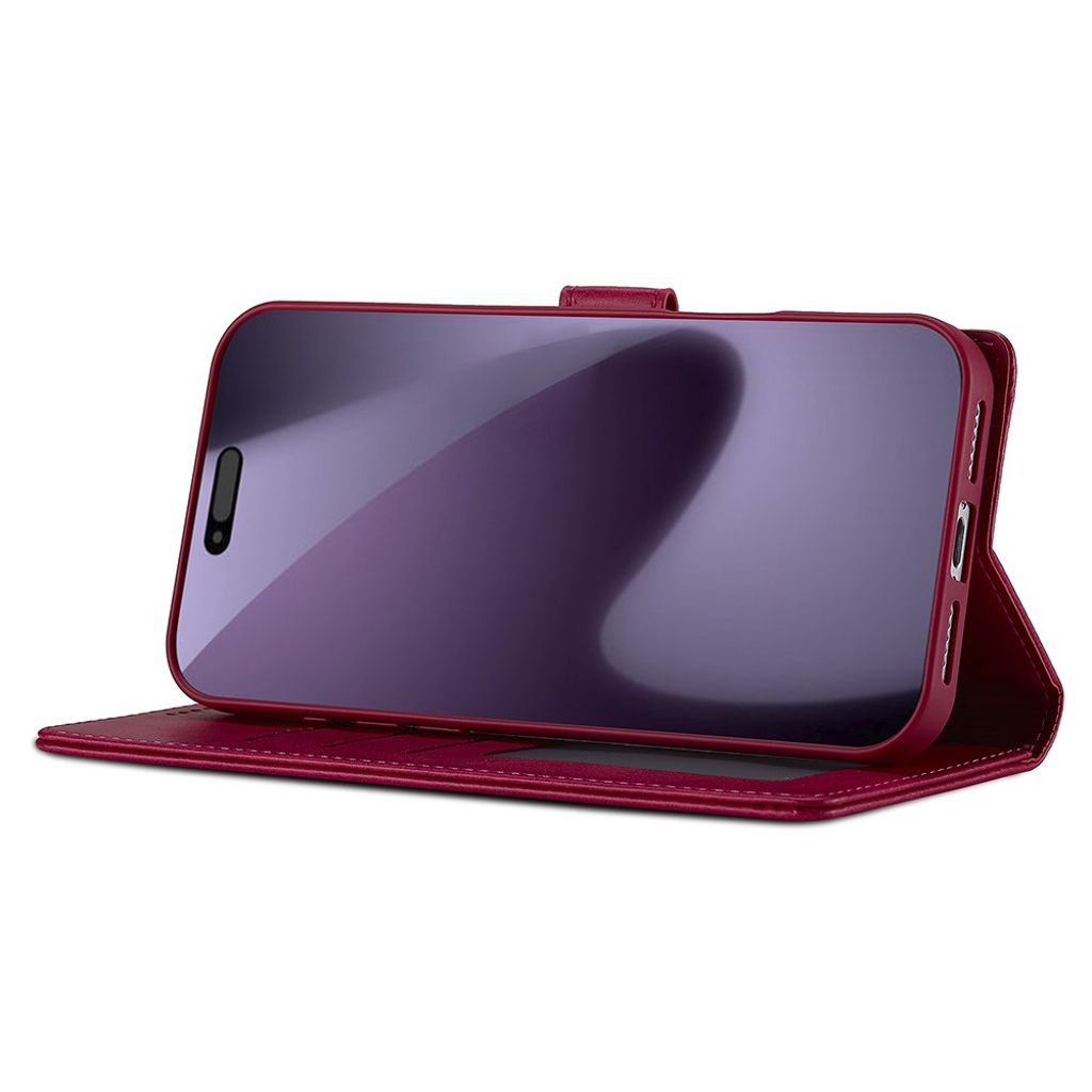 LC.IMEEKE iPhone 17 Pro Pung-cover med Stander - Lyserød