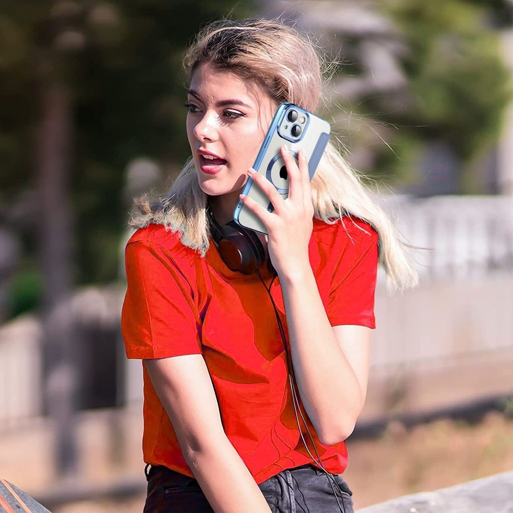 iPhone 14 Plus Plånboksfodral MagSafe RFID-blockerande - Brun