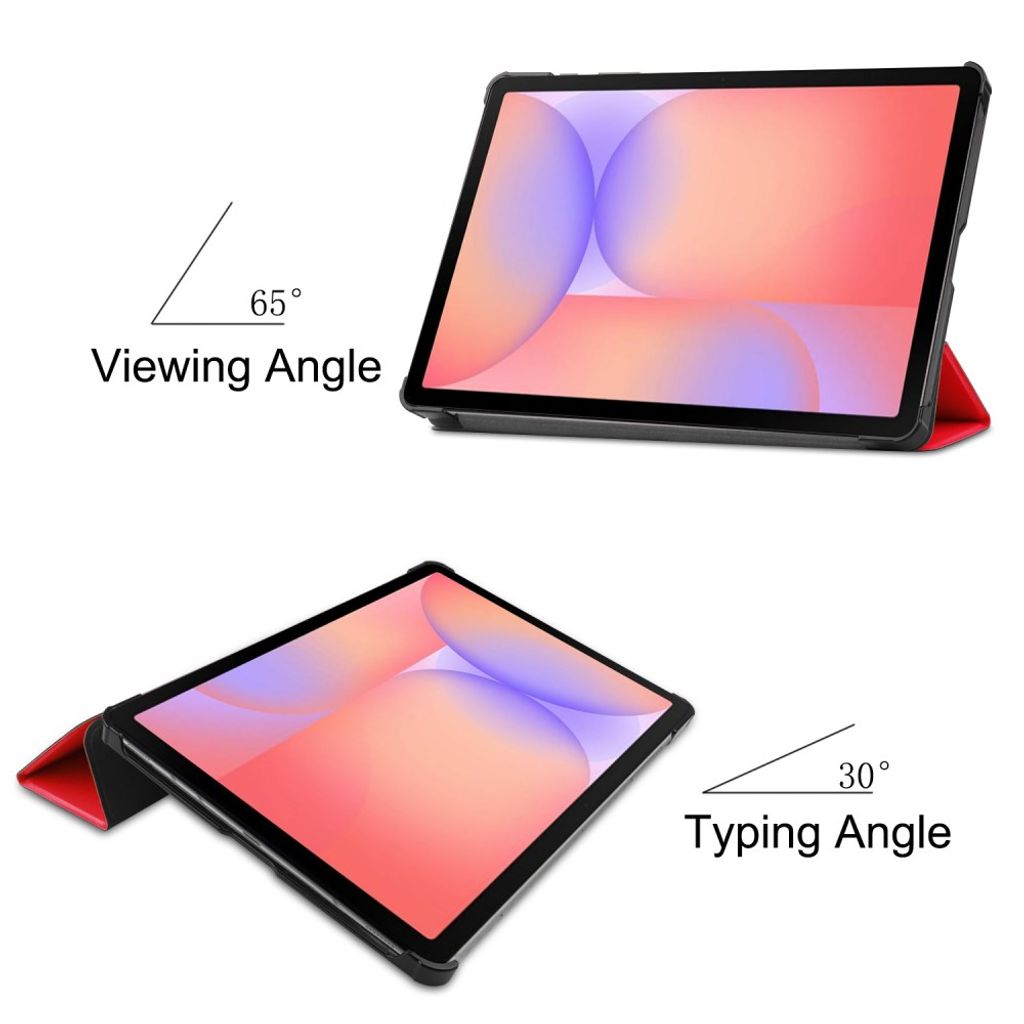 Samsung Galaxy Tab S10 Lite Etui PU-lær Tri-Fold - Rød
