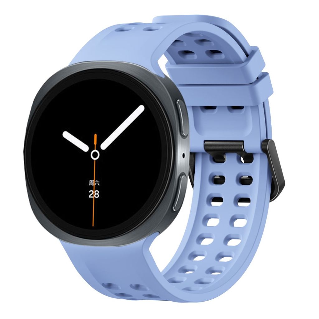 Samsung Galaxy Watch9/8/8 Classic silikon klokkerem med dobbel spenne - Sapphire