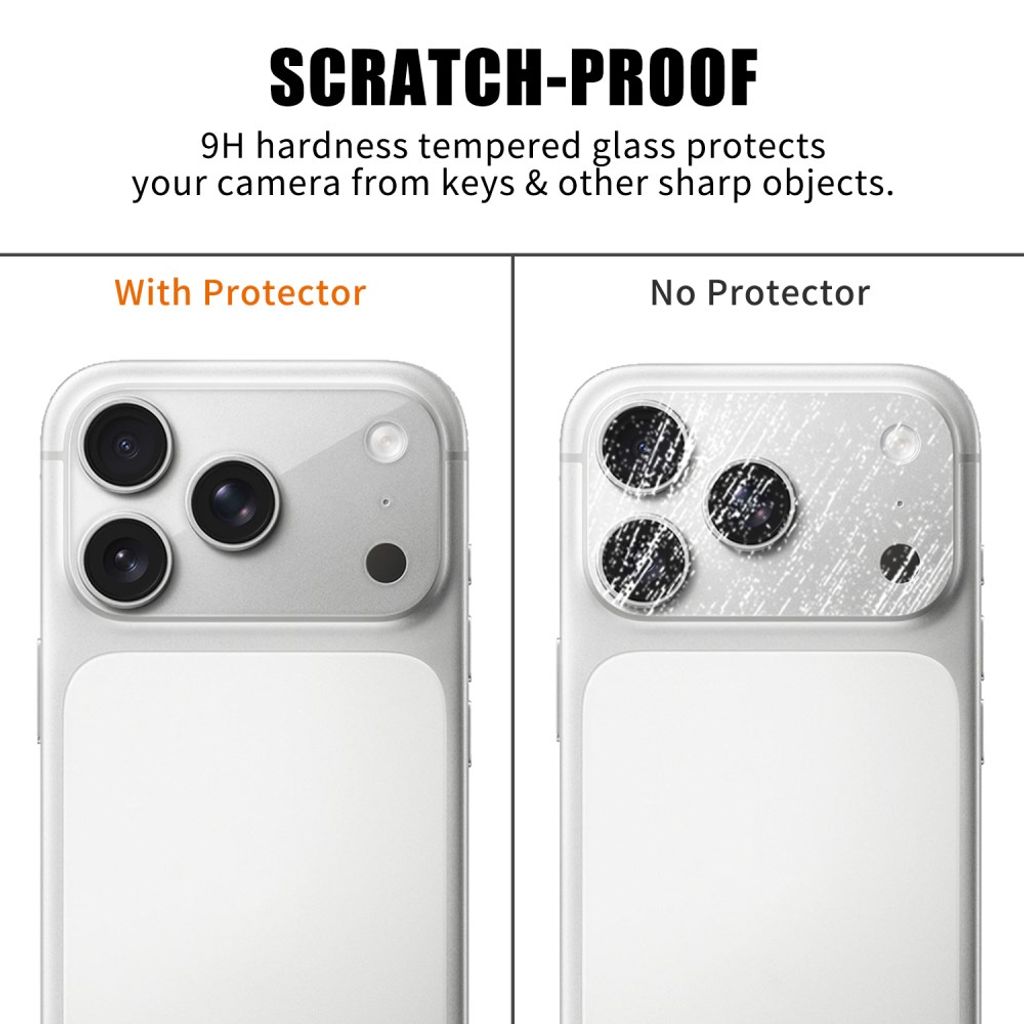iPhone 18 Pro Linsskydd Härdat Glas Anti Fingeravtryck - Transparent