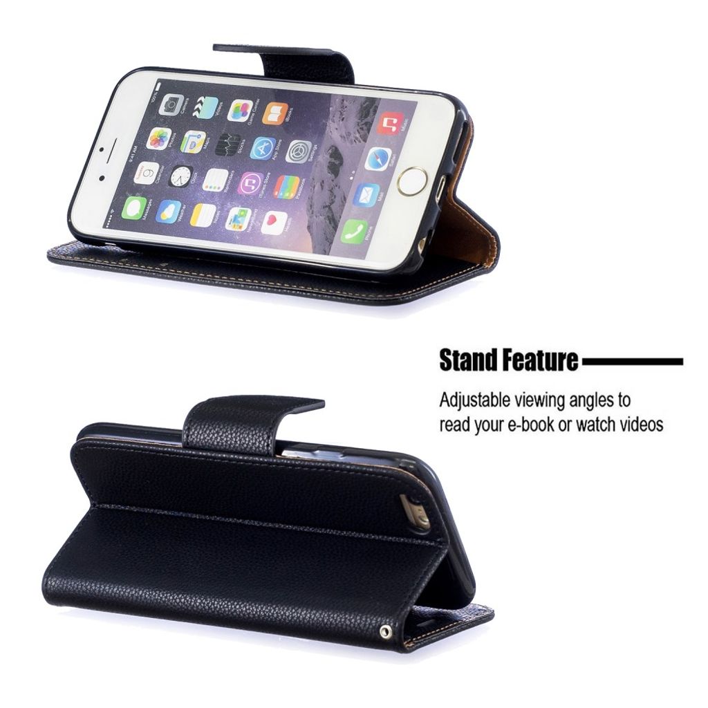 iPhone 6/6s Plånboksfodral med Kortfack - Svart