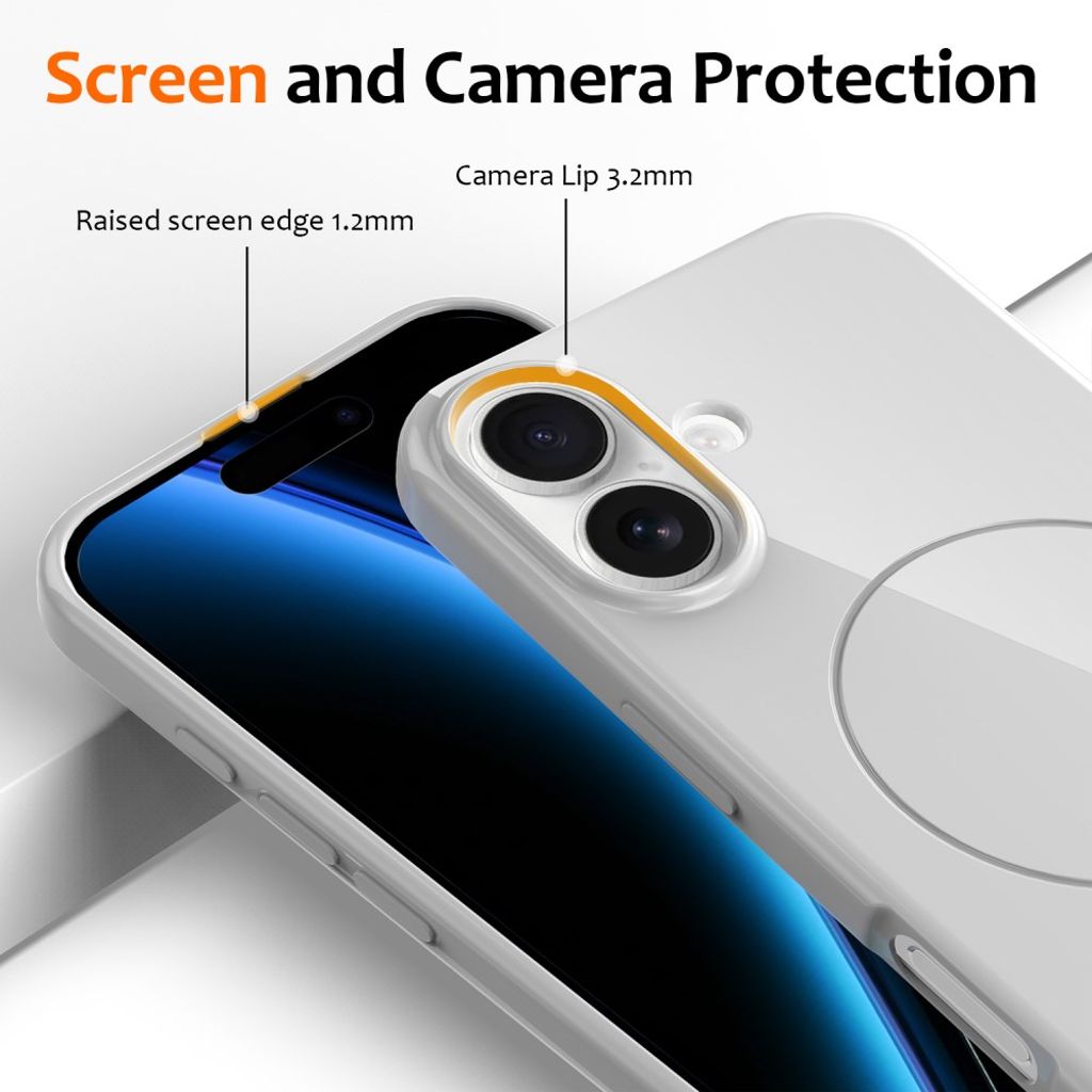 iPhone 17 MagSafe-kompatibelt Skal med Bärrem - Vit