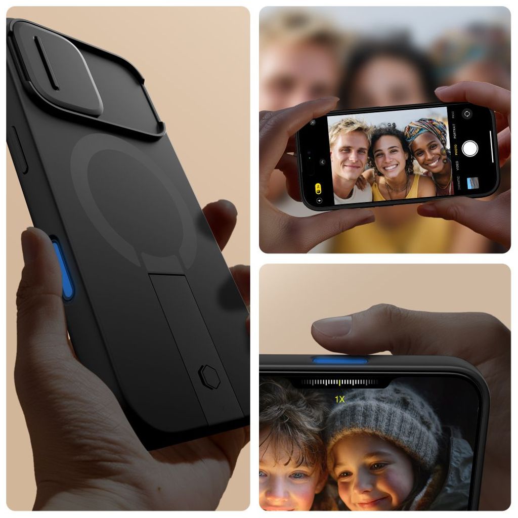 Tech-Protect Kevlar Aura MagSafe Cover til iPhone 17 - Sort