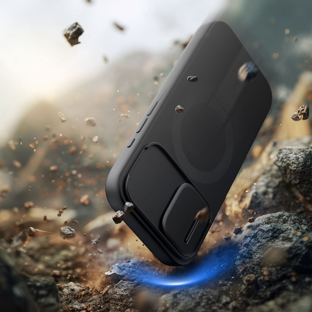 Tech-Protect Kevlar Aura MagSafe Cover til iPhone 17 - Sort