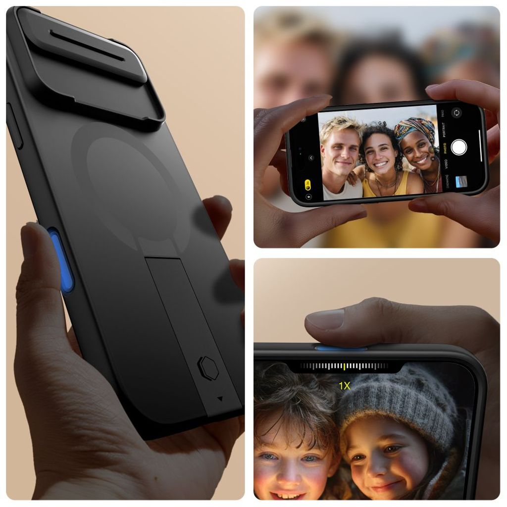 Tech-Protect Kevlar Aura MagSafe Cover til iPhone Air - Sort