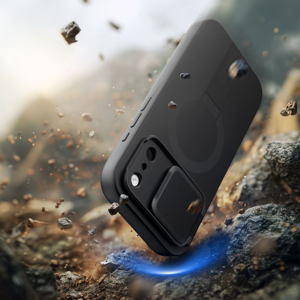 Tech-Protect Kevlar Aura MagSafe Cover til iPhone 17 Pro - Sort