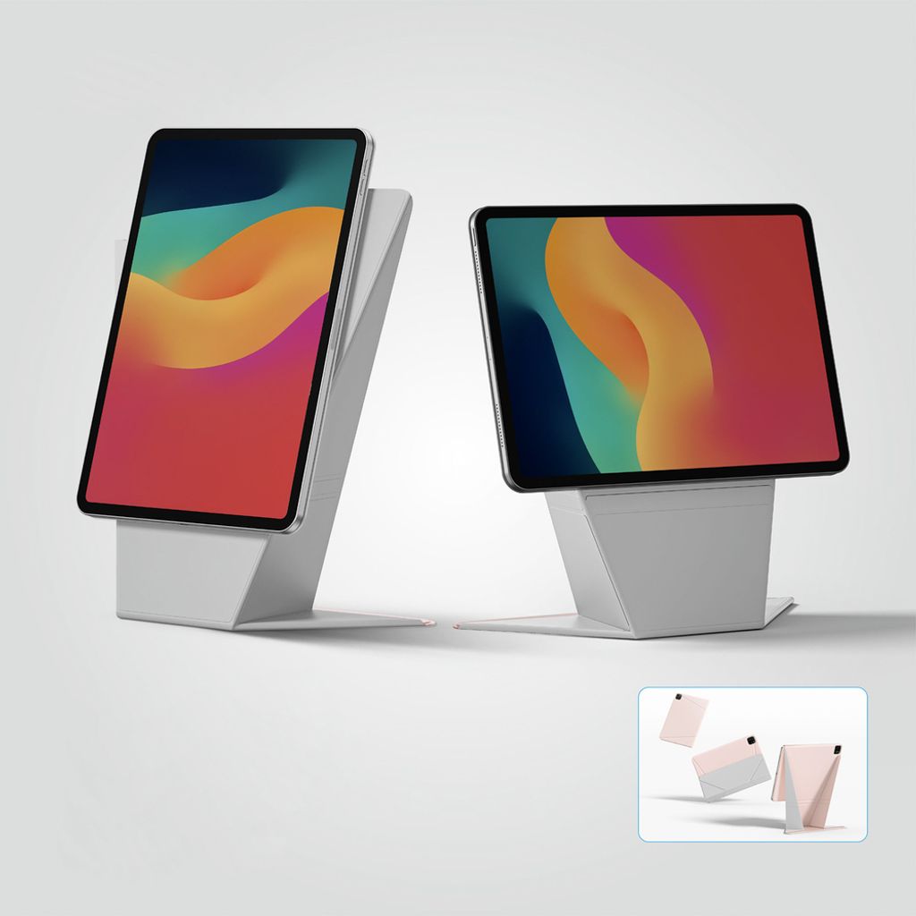 AmazingThing Matte Pro Mag Folio -kotelo till iPad Air 11" 2025/2026 - Vaaleanpunainen