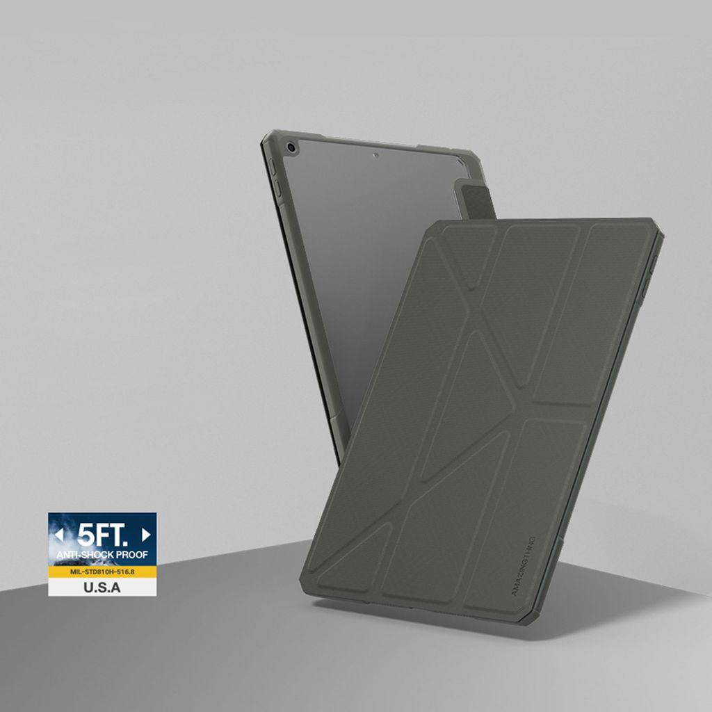 AmazingThing Titan Pro Folio Fodral till iPad Air 11" 2025/2026 - Grå