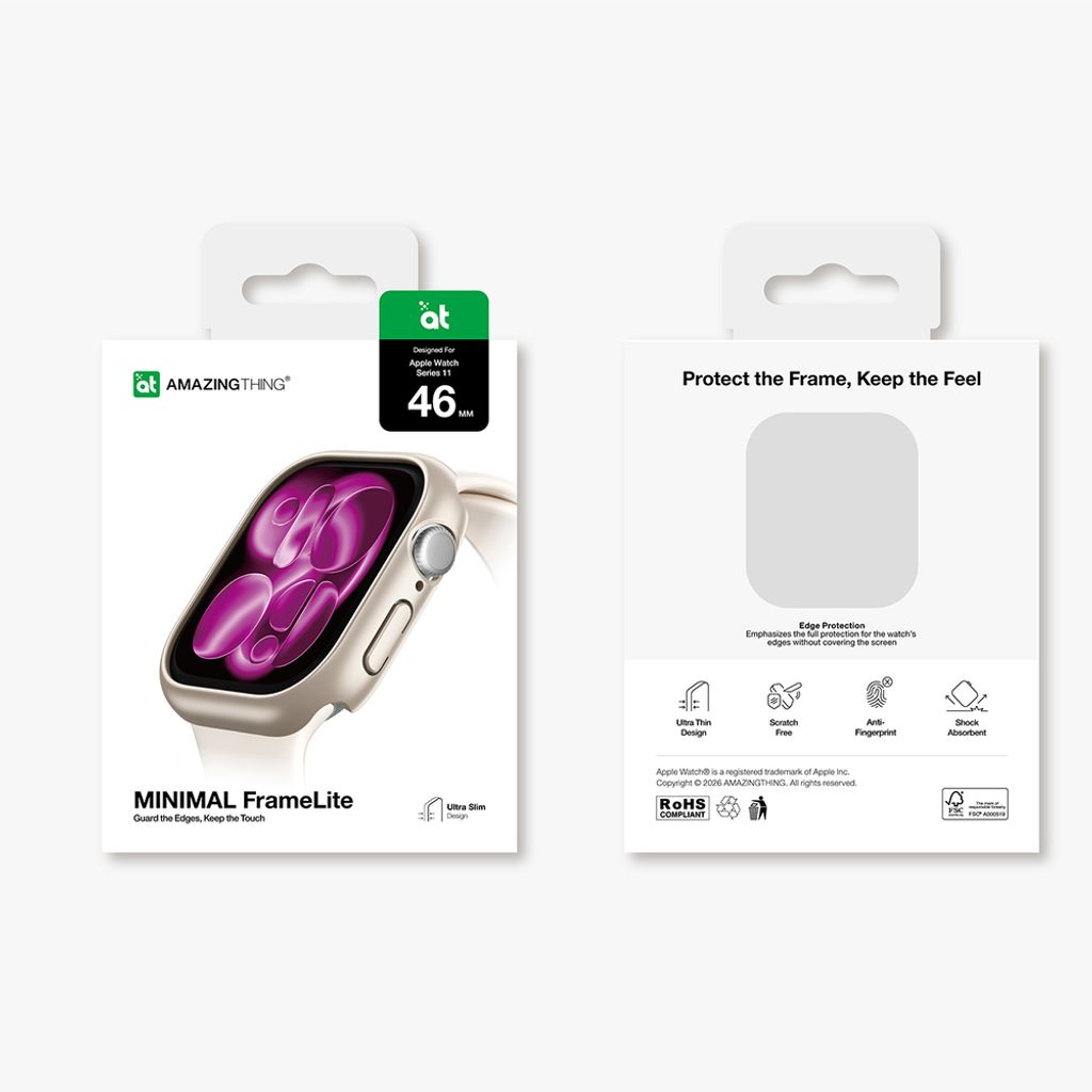 AmazingThing Minimal kuori Apple Watch 11 46mm - Hopea