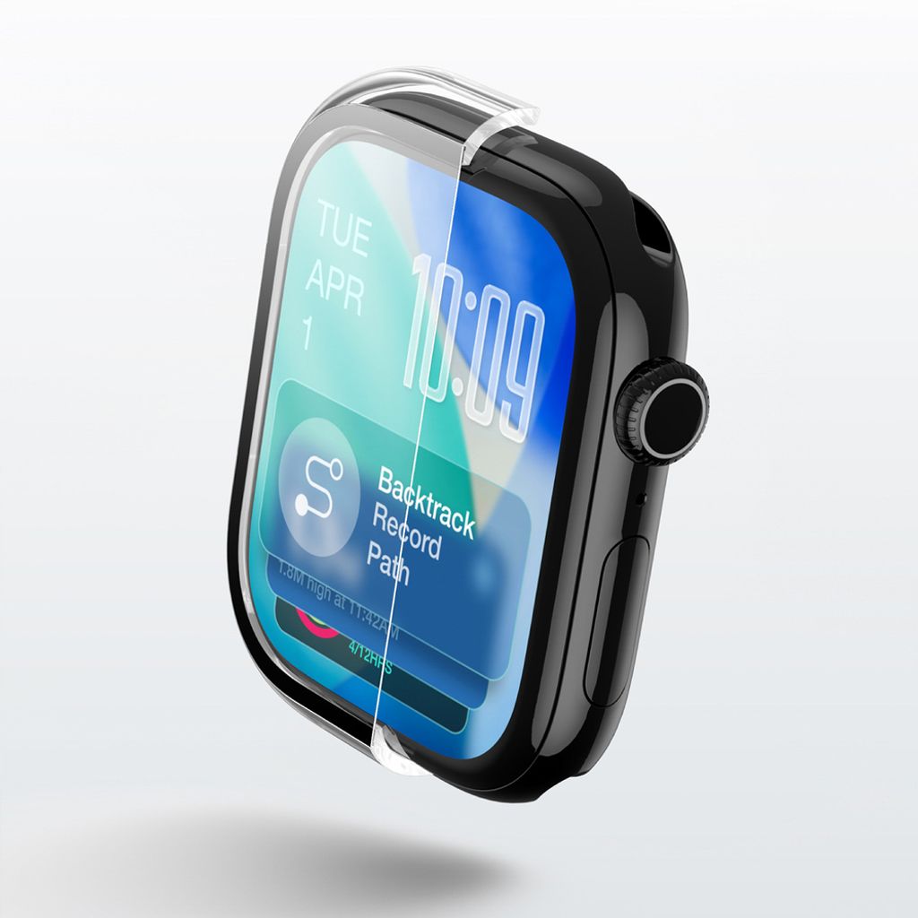 AmazingThing Radix kuori Apple Watch 46mm  - Läpinäkyvä
