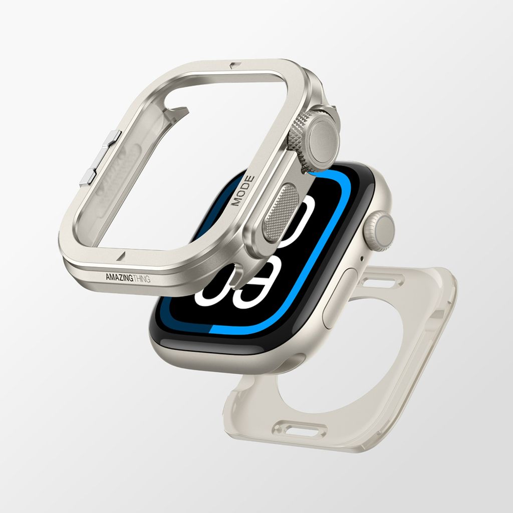 AmazingThing Titan Pro kuori Apple Watch 11 46mm - Titanium