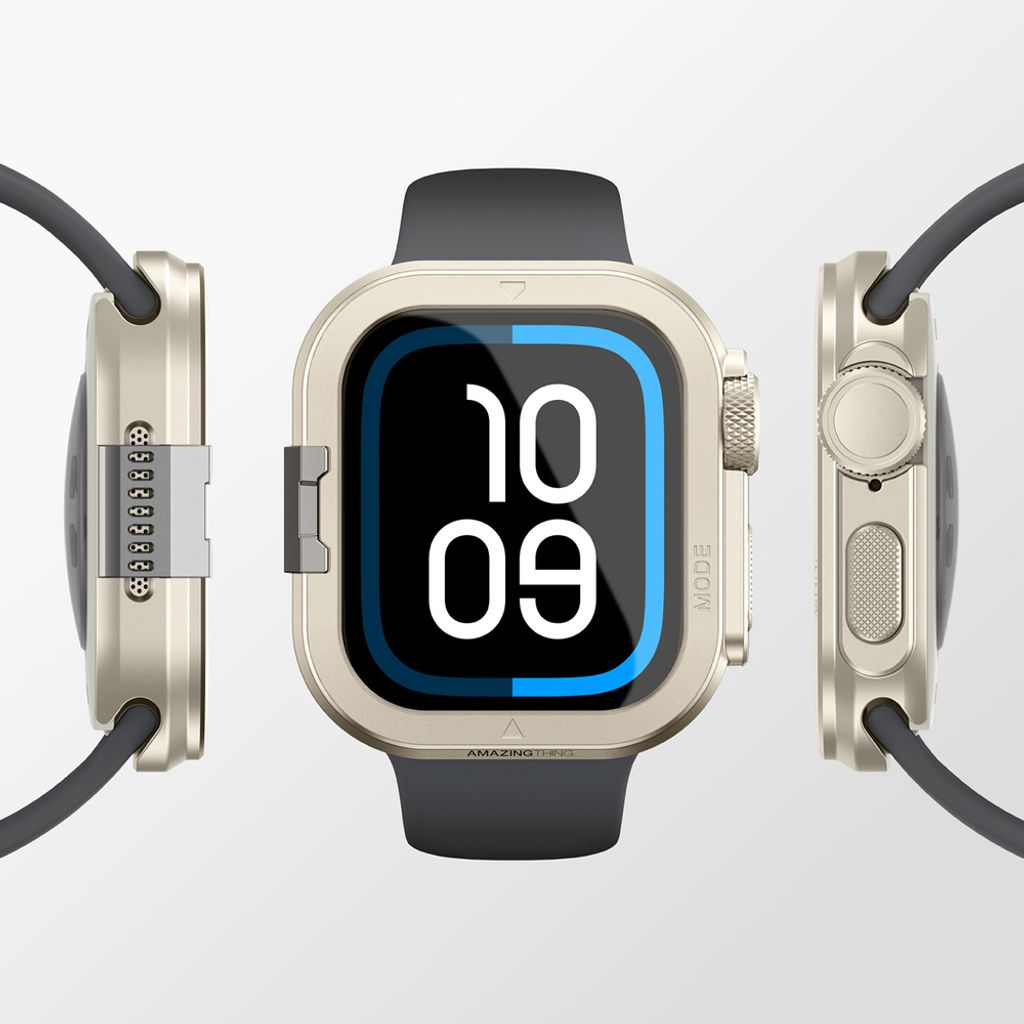 AmazingThing Titan Pro kuori Apple Watch 11 46mm - Titanium