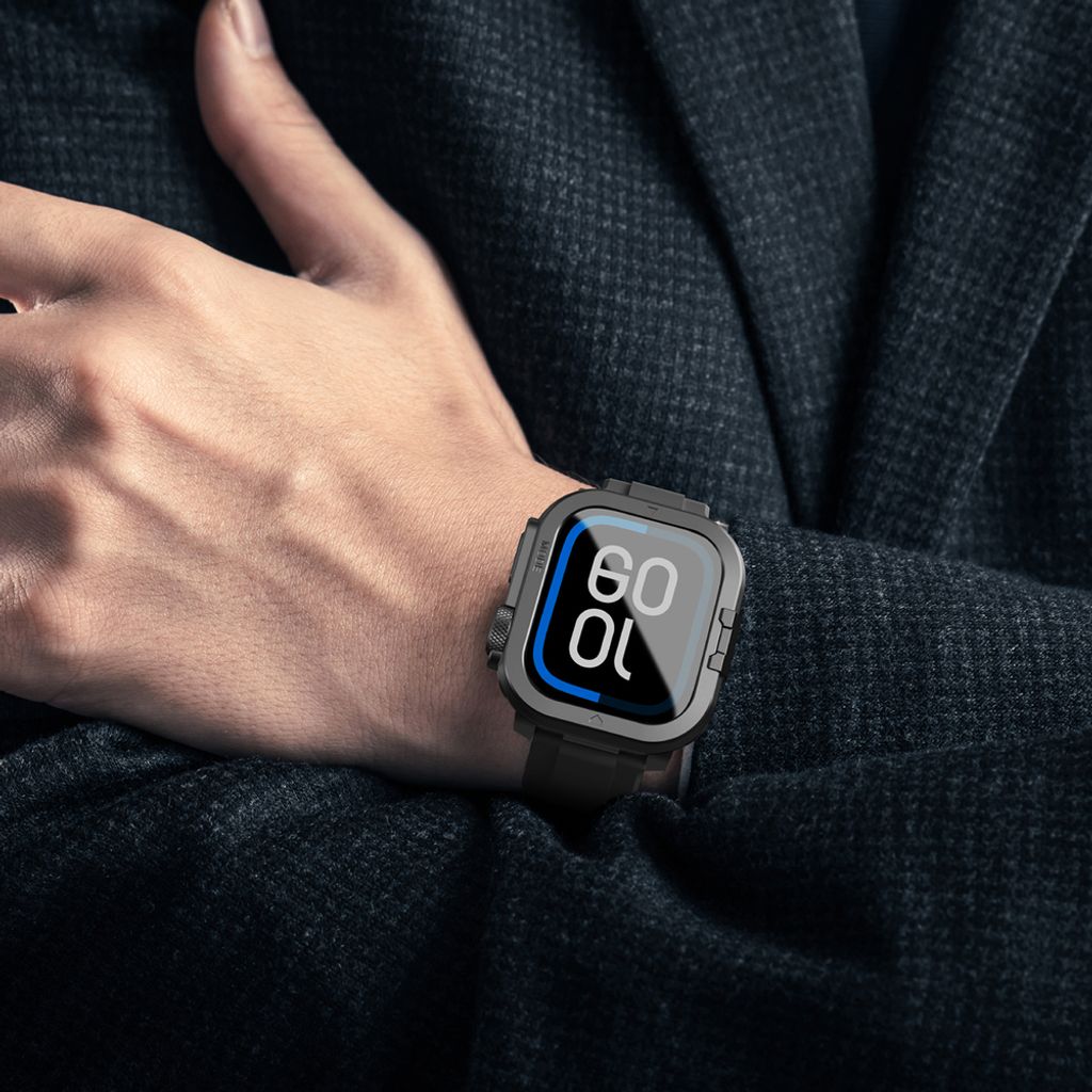AmazingThing Titan Pro kuori Apple Watch 11 46mm  - Musta