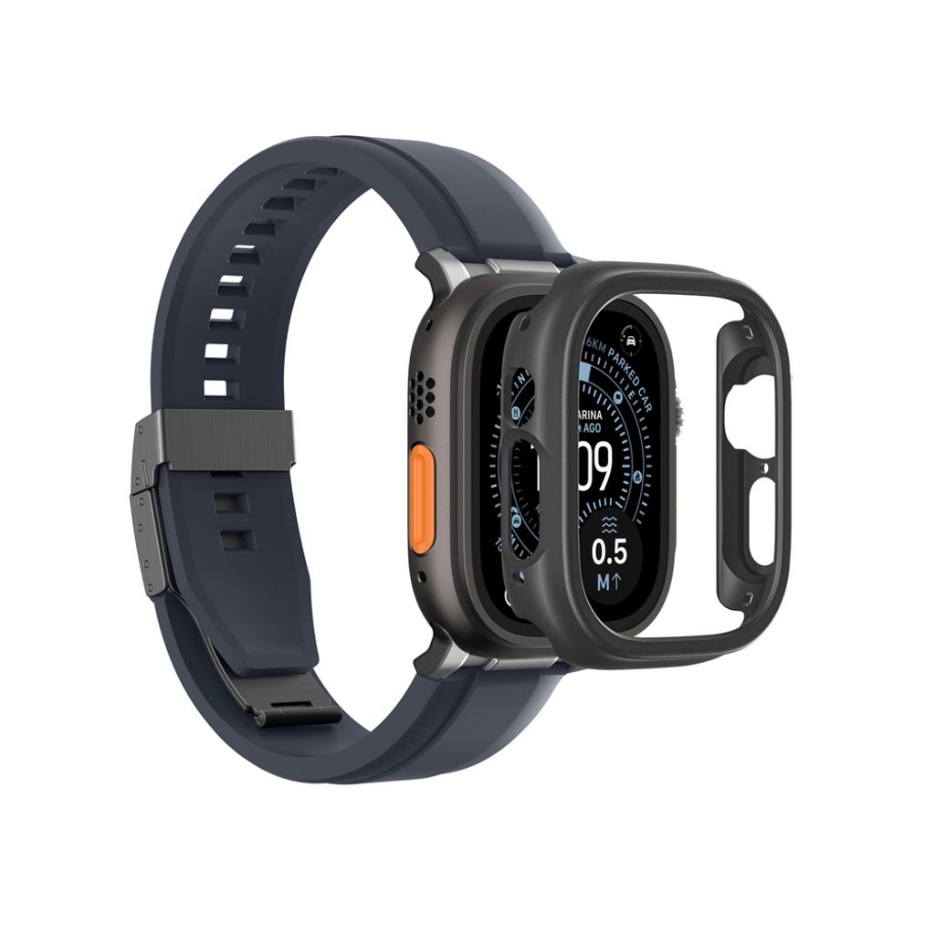 AmazingThing Minimal kuori Apple Watch UItra 3 49mm - Musta