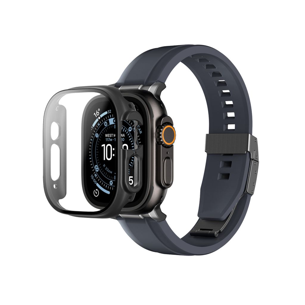 AmazingThing Radix kuori Apple Watch UItra 3 49mm  - Musta