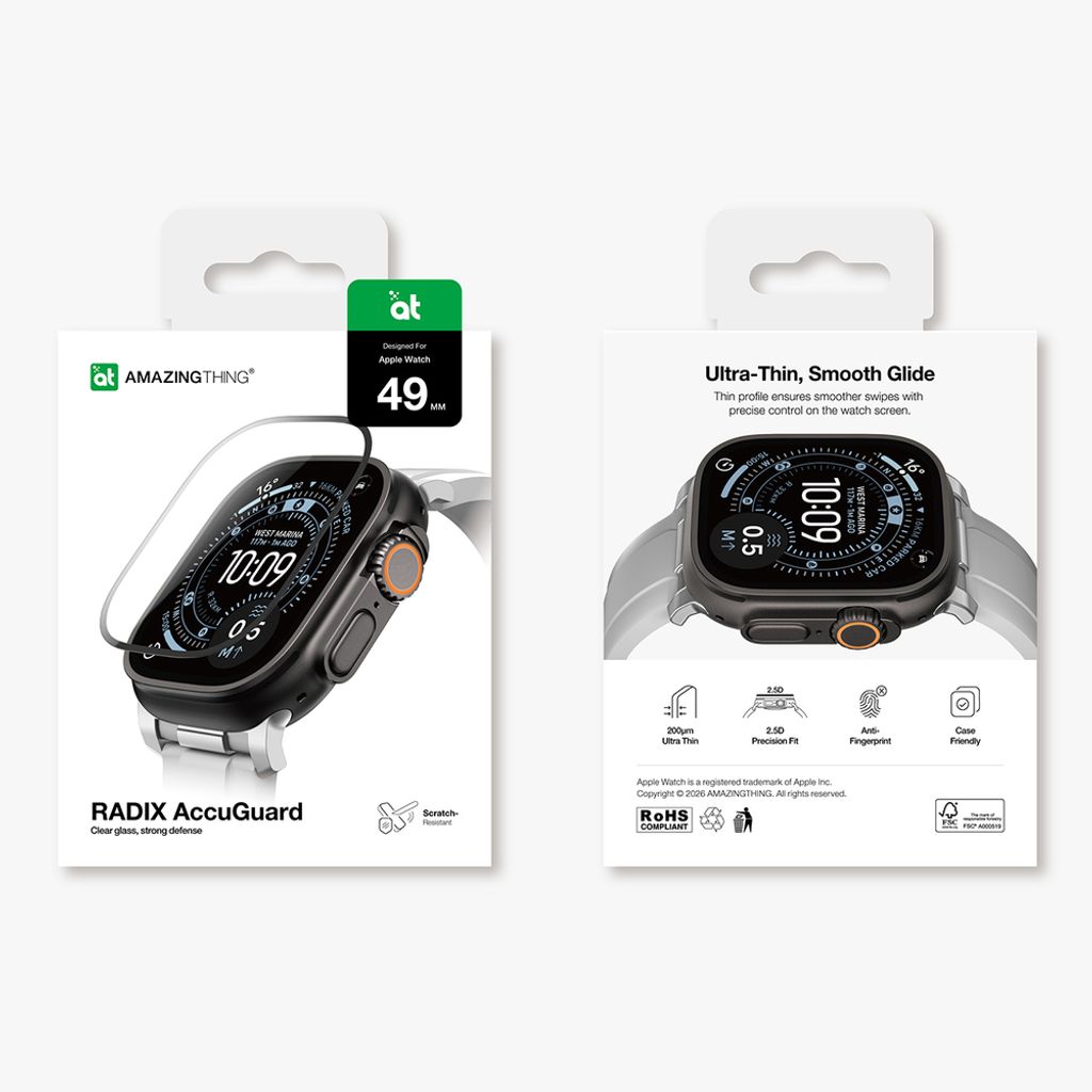 AmazingThing Radix Näytönsuoja Apple Watch UItra 3 49mm