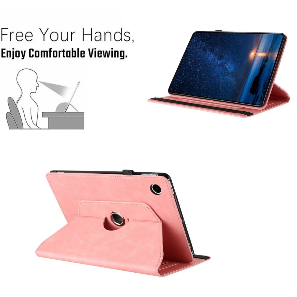 Samsung Galaxy Tab A11 / A9 Etui i PU-skinn - Rosa