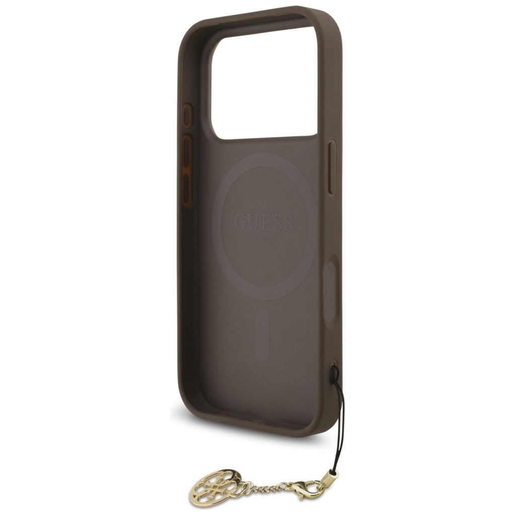 Guess 4G Charms Collection MagSafe Cover till iPhone 17 Pro - Brun