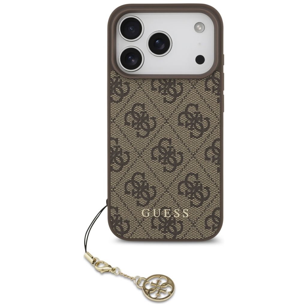 Guess 4G Charms Collection MagSafe Cover till iPhone 17 Pro - Brun