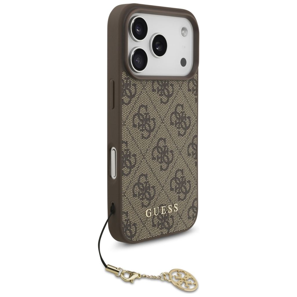 Guess 4G Charms Collection MagSafe Cover till iPhone 17 Pro - Brun