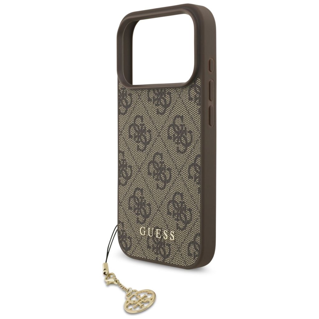 Guess 4G Charms Collection MagSafe Cover till iPhone 17 Pro - Brun