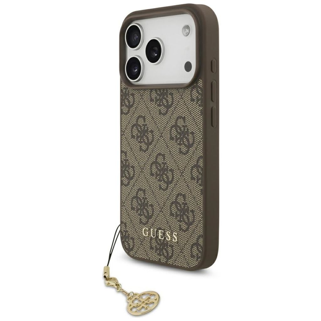 Guess 4G Charms Collection MagSafe Cover till iPhone 17 Pro - Brun