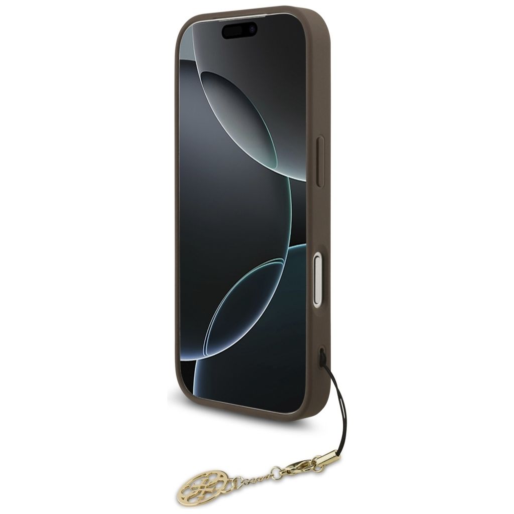 Guess 4G Charms Collection MagSafe Cover till iPhone 17 Pro - Brun