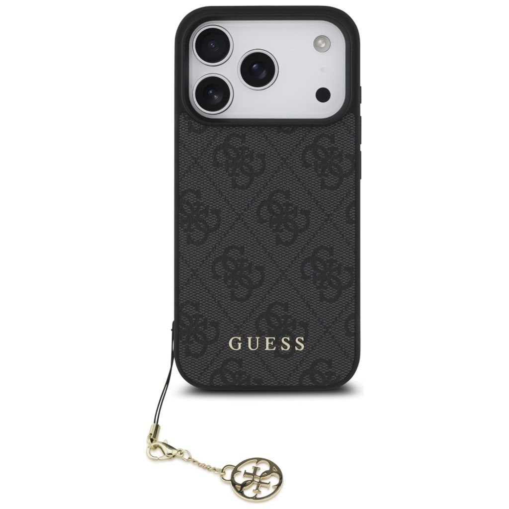 Guess 4G Charms Collection MagSafe -kuori till iPhone 17 Pro - Musta