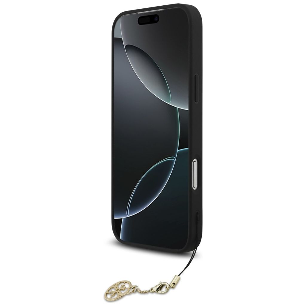 Guess 4G Charms Collection MagSafe -kuori till iPhone 17 Pro Max - Musta